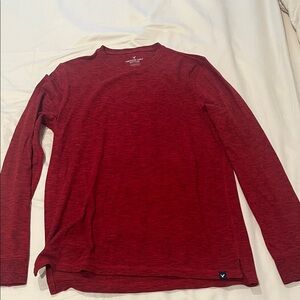 American Eagle Outfitters Deep Red Long Sleeve Tee